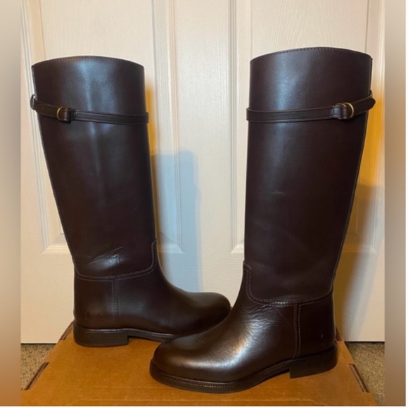 ISO / in search of POLO RALPH LAUREN chocolate brown calfskin boots 7.5 - Picture 2 of 2